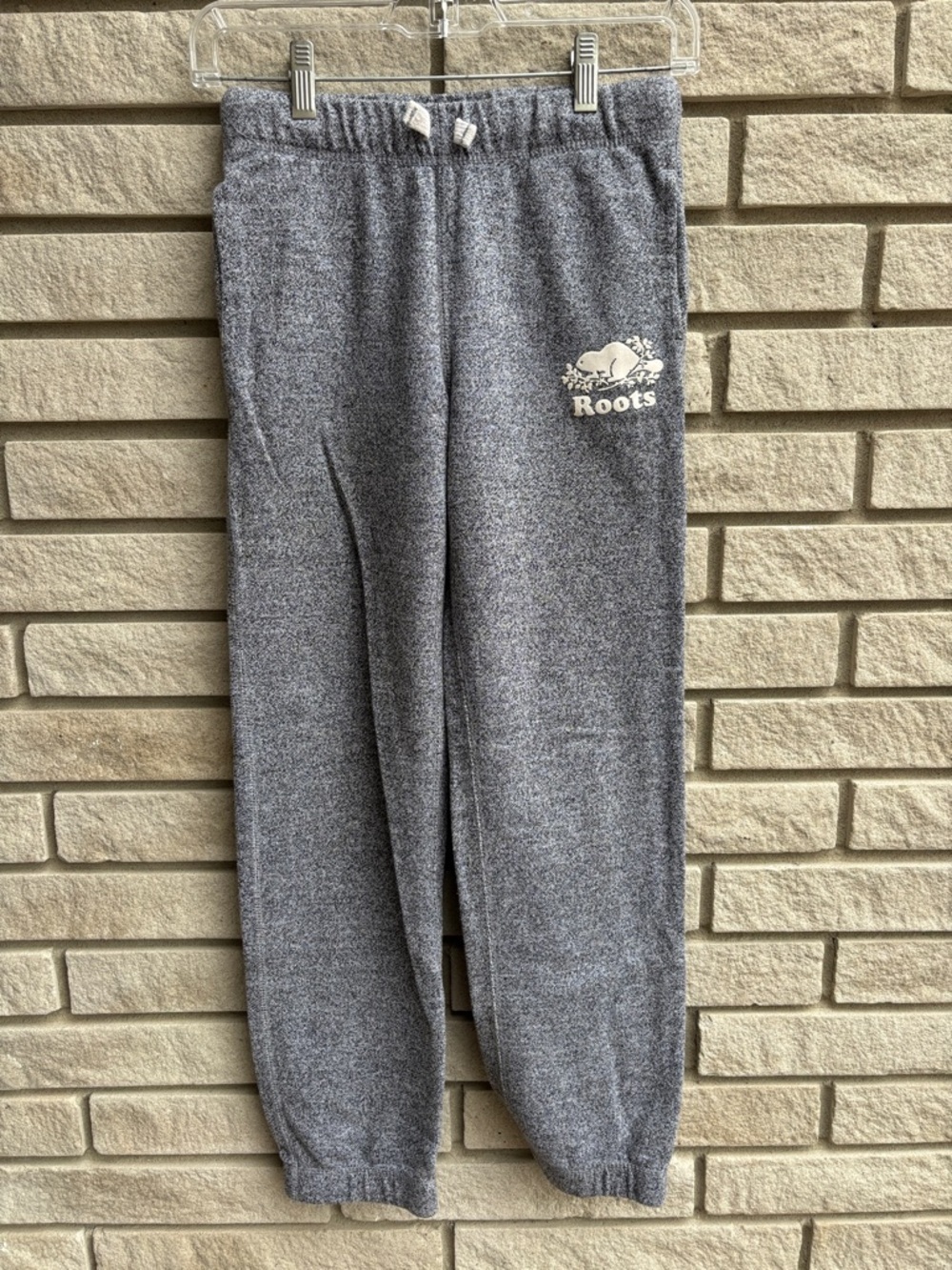 Roots Classic Grey Salt and Pepper Sweatpants Size 12